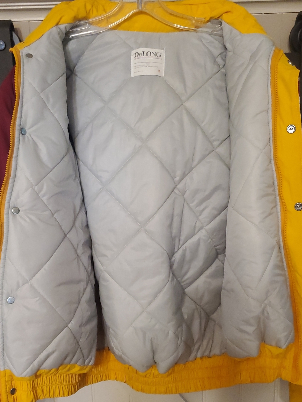 FSU Colorblock Puffer Jacket in Garnet & Gold - Picture 7 of 8